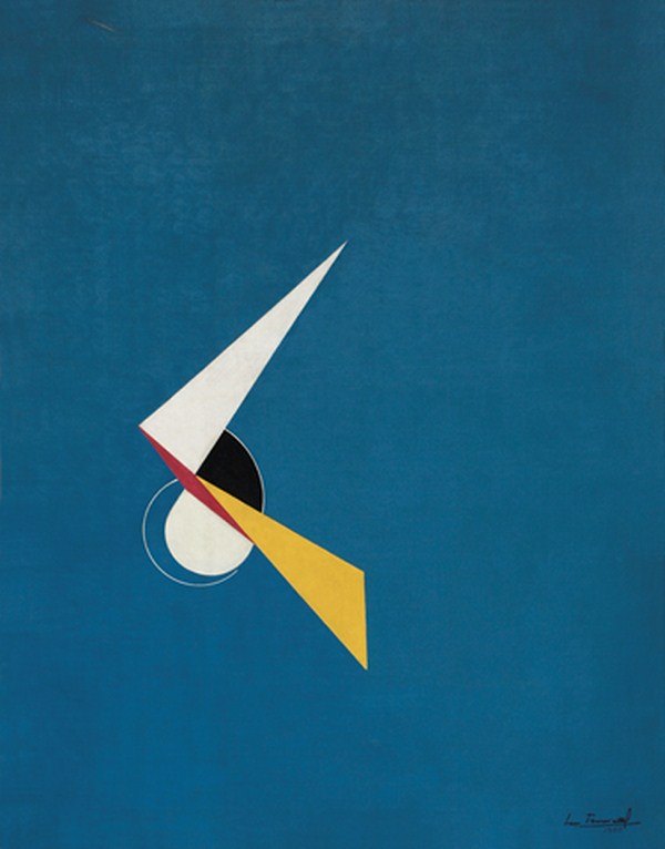 Pintura geométrica, acrílico s/ tela, 90 x 70 cm, 1952