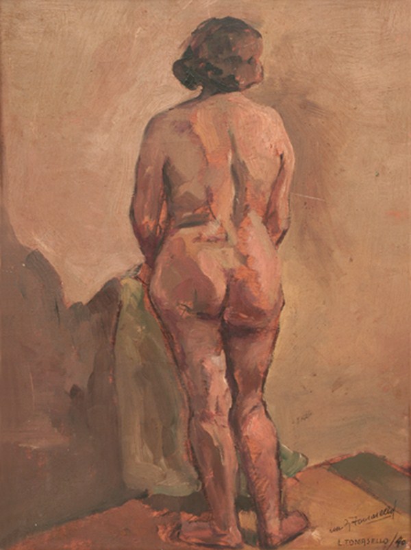 Desnudo, óleo s/ madera, 40 x 30 cm, 1940