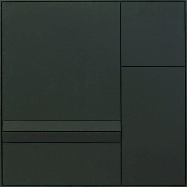 Lumiére noire nº 834, relieve, 86 x 86 x 4 cm, 2002
